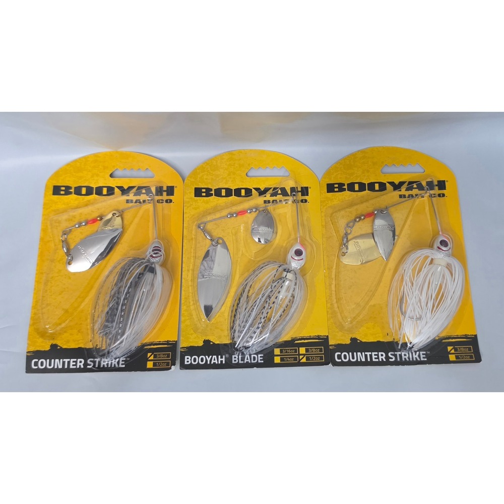 Booyah Spinnerbait Fishing Lure 3/8oz Lot of 3Multi Counter Strike Blade